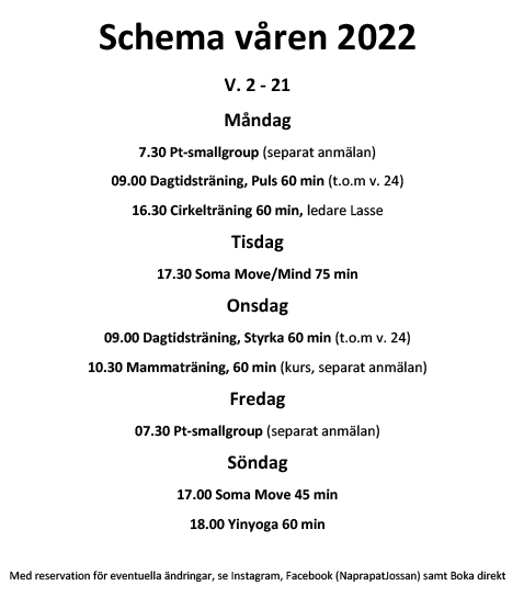 Schema-våren-2022